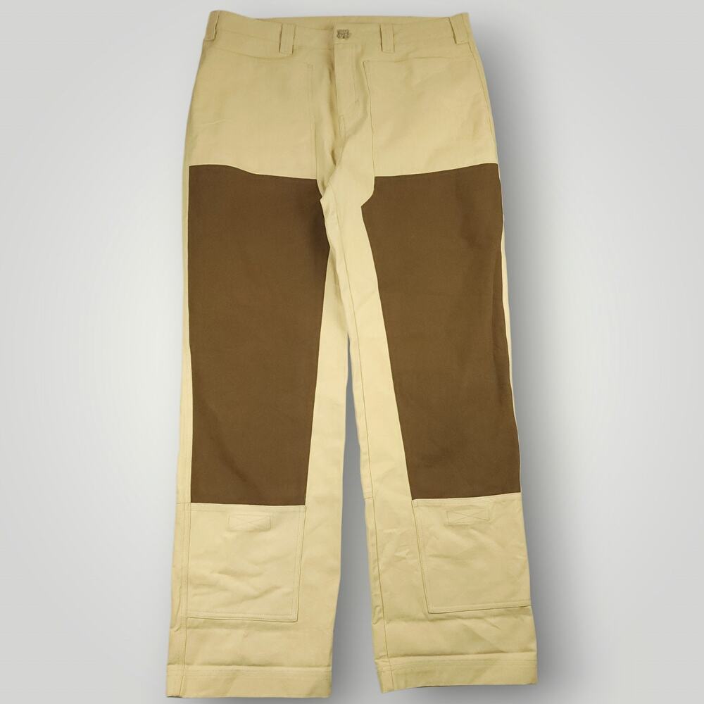Liquid Lagoon Pants Mens 38x33 Baggy Double Knee Canvas Patch Pocket Wide Leg